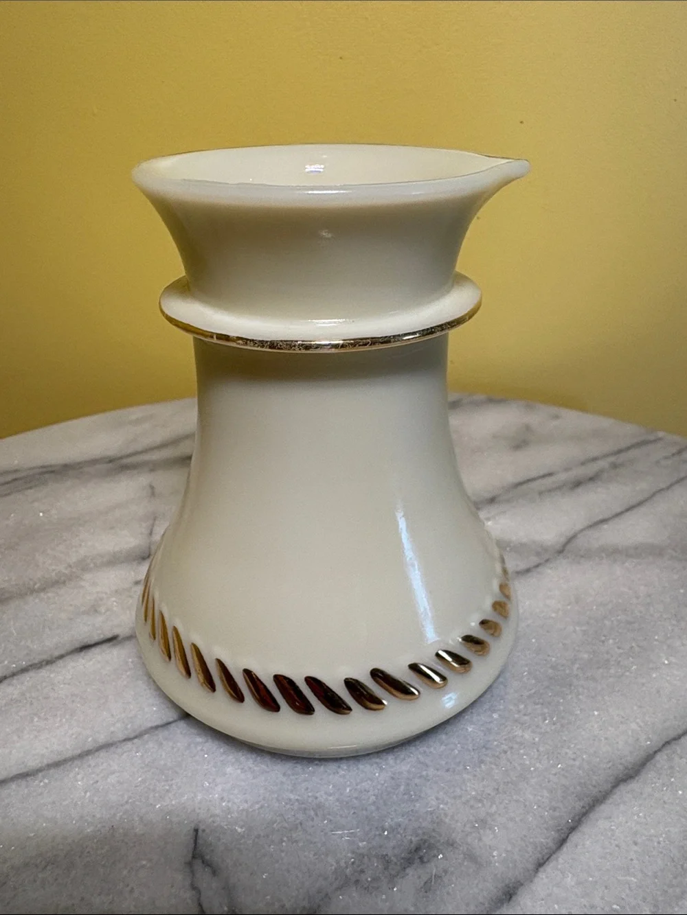 Vintage Wheatonware creamer made from ivory custard glass